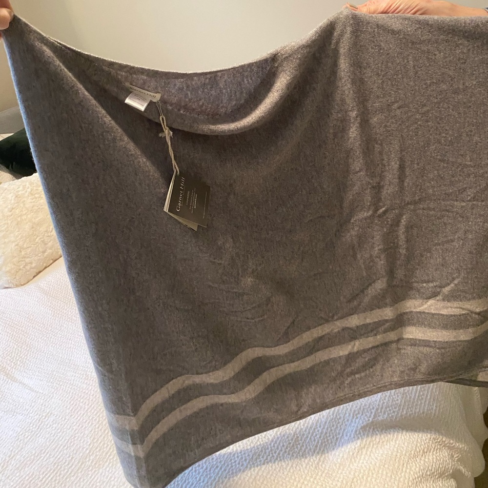 grey garnet hill cashmere sweater/poncho